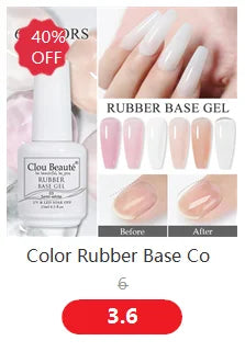 Clou Beaute 10/12/20/24pcs Gel Nail Polish Set Color 15ml White Glass Bottle Nail Art Kit Semi Permanent Gellack Nail Varnish
