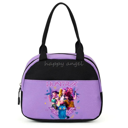 New Lunch Bags KPop Demon Hunters Print Women Men Large Capacity Picnic Drink Thermal Bag Portable Outdoor Food Lunch Handbags