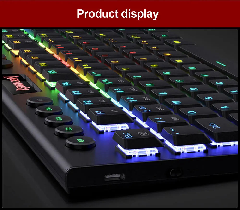 Redragon RGB Low-Profile Mechanical Keyboard with MX-Style Switches