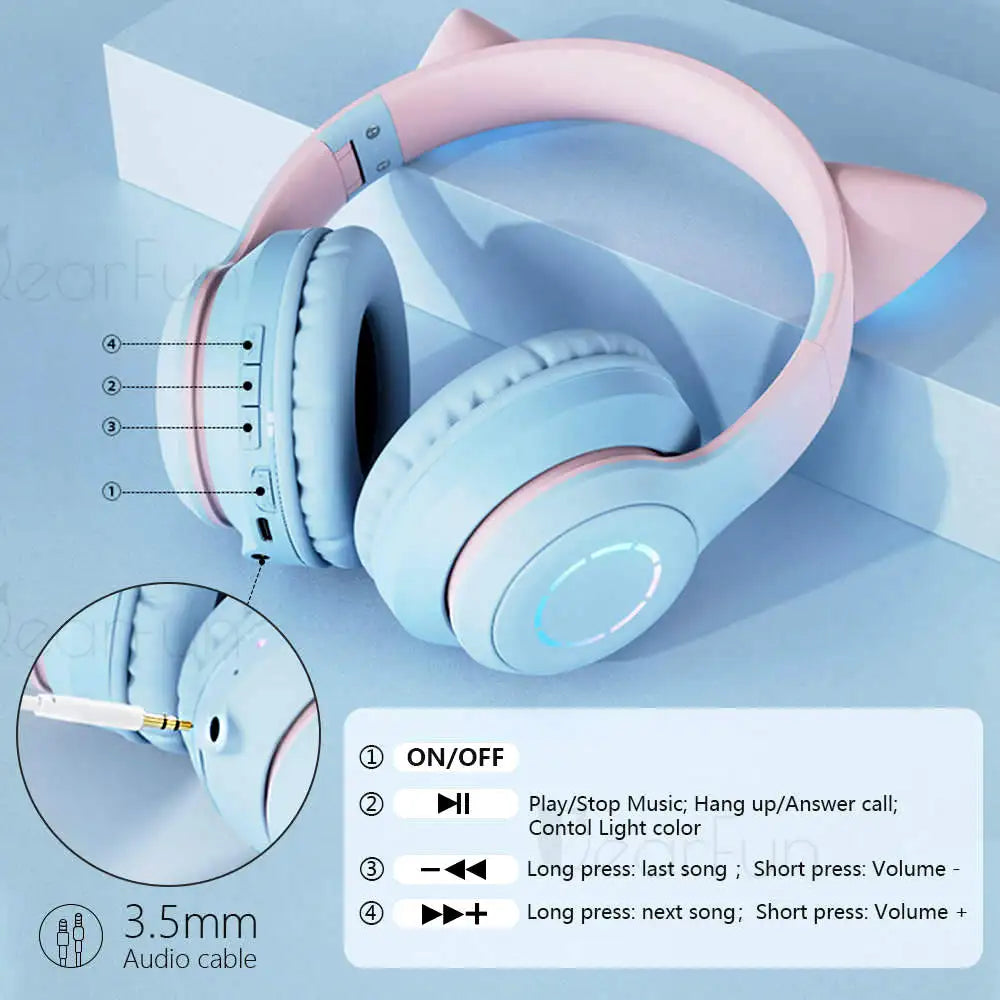 Pink Cat Headphones
