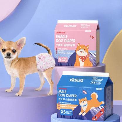 Disposable Dog Diapers 10-Pack 🐶