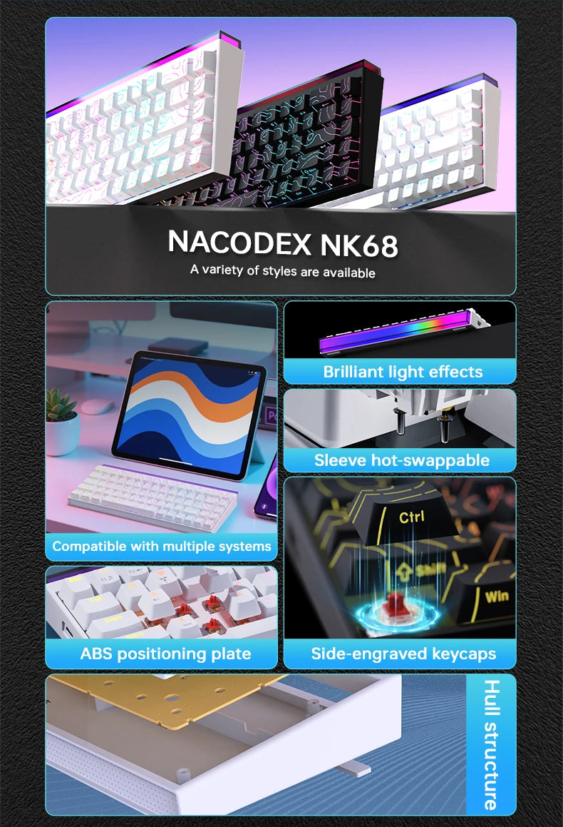 AJAZZ NK68 Wired Keyboard.