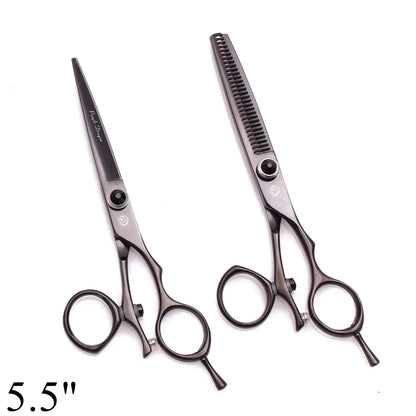 Professional Hairdressing Scissors 5.5" 6" Purple Dragon JP 440C Swivel Thumb Hair Cutting Scissors Barber Thinning Shears Z9019