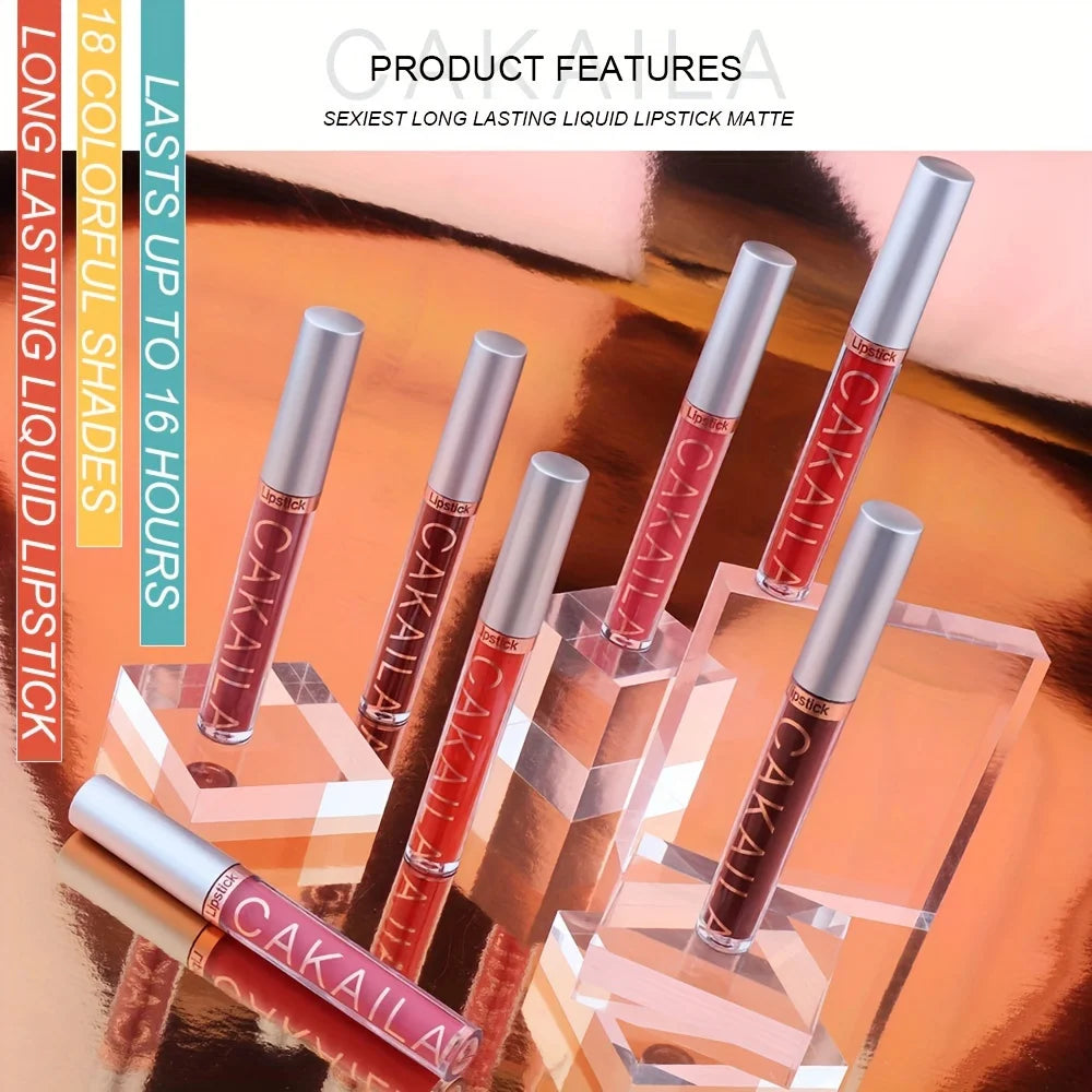 10 Pcs Matte Lipstick Lip Gloss Sets Long-Lasting Non-Fading Waterproof Non-stick Cup Exquisite Gift Everyday Holiday Universal