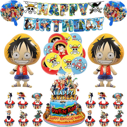 One Piece Luffy Foil & Latex Birthday Balloon Set 🎉🏴‍☠️