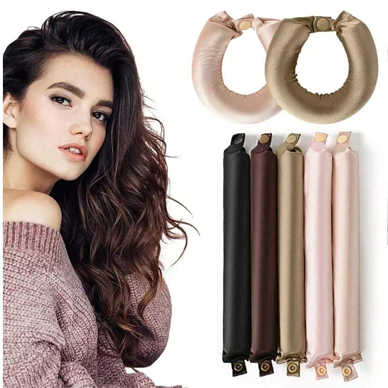 Heatless Curling Rod Headband Satin Hair Curler No Heat Hair Rollers Lazy Curls Soft Curlers Sleeping Flexi Rods Styling Tools