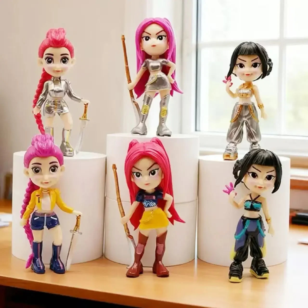 2026 Kpop Demon Hunters Action Figure Derpys Tiger Rumi Mira Zoey Sussy Figurine Children's Birthday Gift in Stock Fast Shipping