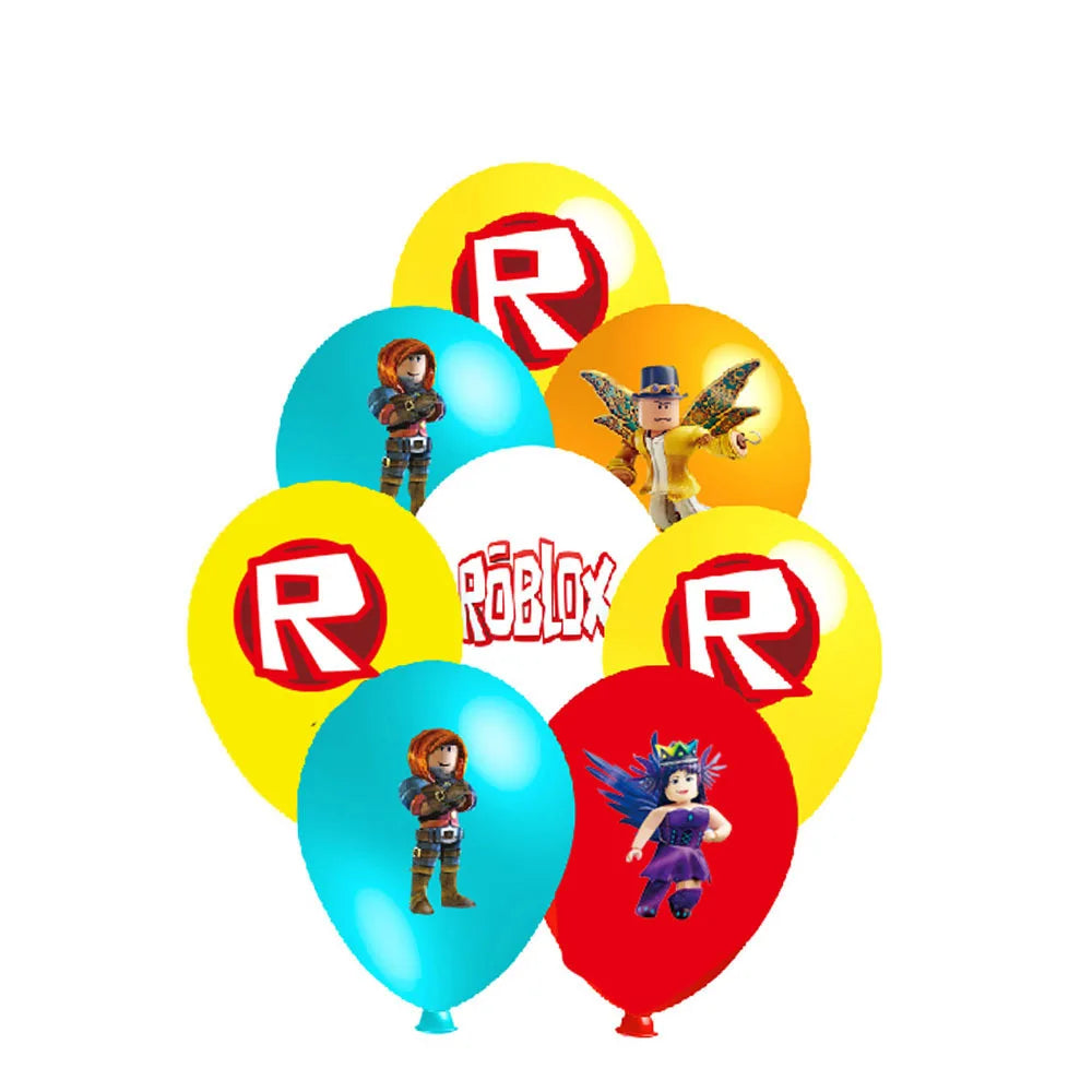 Hot Roblox Disposable Tableware Tableware Set Tablecloth Napkins Candy Box Gift Bag Kids Birthday Party Supplies Gifts