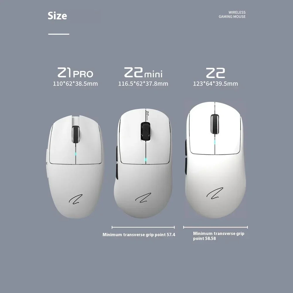 Zaopin Z2 Mini Wireless Mouse 3modes 8k Paw3950  Bluetooth Game Mouse Nordic 52840 Lightweight Customized Gaming Accessory Gifts