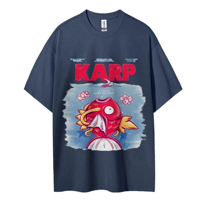Pokemon T-shirt Men's Pure Cotton Casual  Round Neck T-shirt Short Sleeve Clothing Summer Sports Casual Short Sleeve Top