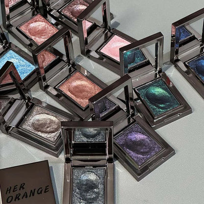 Chameleon Dark Green Eyeshadow Palette Fine Easy-To-Apply Sparkling Pearlescent Mashed Potato Eye Shadow Brightening Makeup