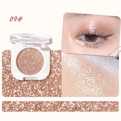 Monochrome Glitter Eyeshadow Pearlescent Highlighter Powder Makeup Diamond Eye Shadow Palette Bright Shiny Eye Makeup Cosmetics