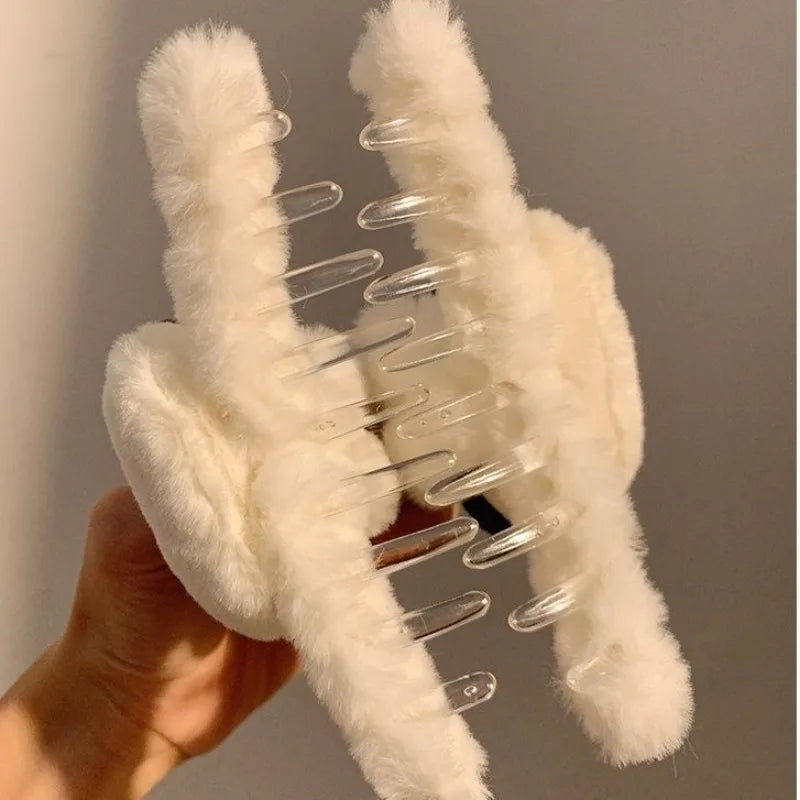 Plush Panda Shark Hair Clip.