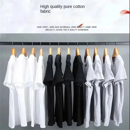 pokemon Fish Guide clothing, Japanese-style retro pure cotton loose summer short-sleeved T-shirt