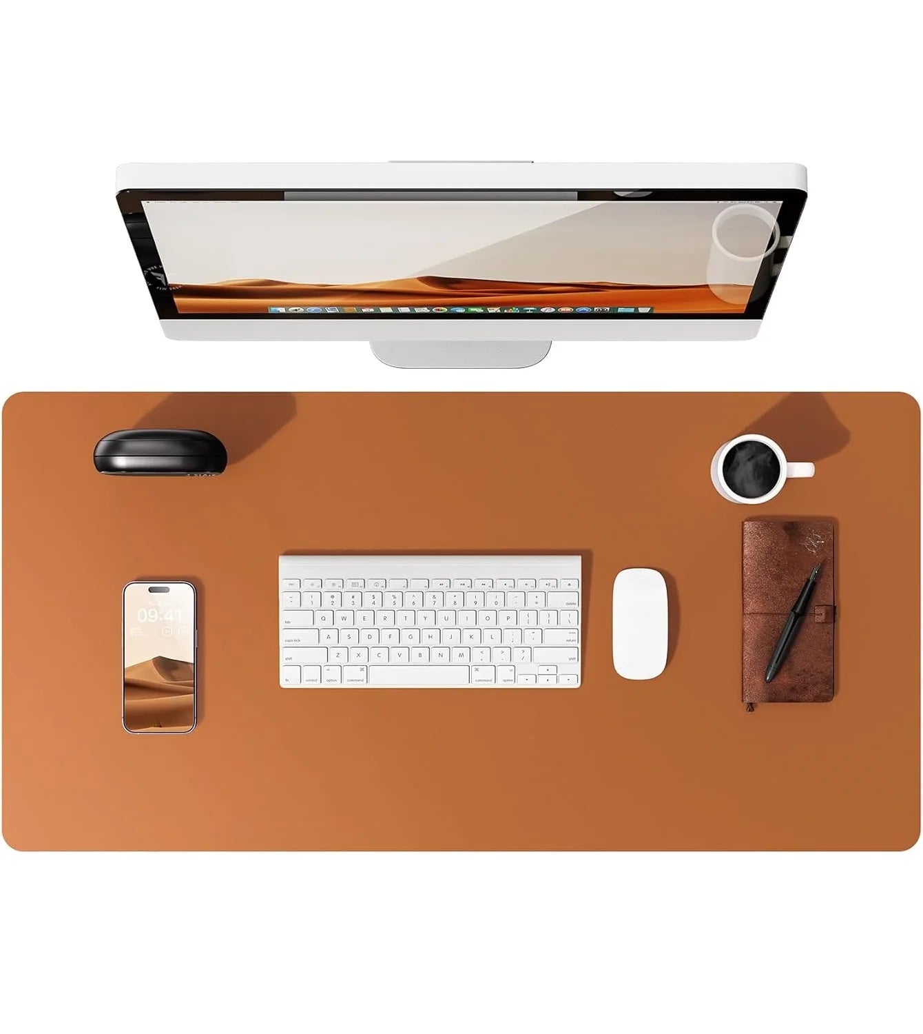 YSAGi Premium PU Leather Desk Mat: Non-Slip Waterproof Office Protector