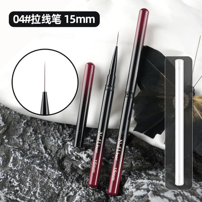 Extra Fine Nail Brushes Liner 6/9/12/15/18mm Design Brushes for Gel Painting Thin Long Lines Details Drawing Pen DIY Line Pen