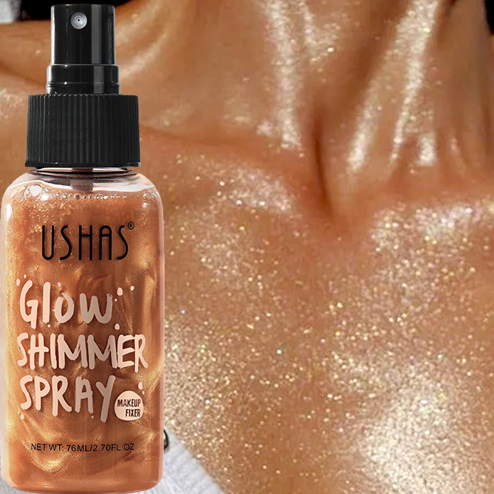 Liquid Face & Body Shimmer Highlighter | 76ml Glow Illuminator & Long-Lasting Oil-Control