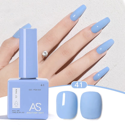 AS 1pc 15ml Bright Yellow Gel Nail Polish Starter Pure Soak Off No Wipe Nail Gel Polish Varnish Suitable For All Seasons