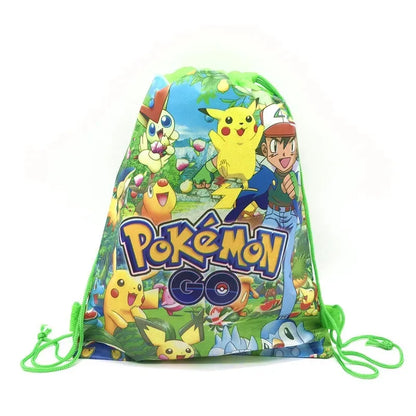 12/24 Pokemon Pikachu Non-woven Fabric Backpack Pattern Gift Bag Non-woven Fabrics Shopping Bag Theme Party Drawstring Backpack