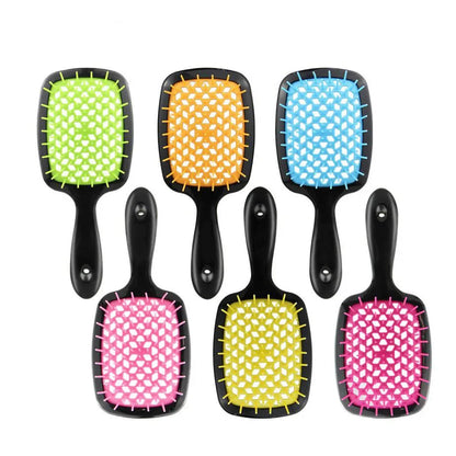 Massage cleaning hair brush, hollow wet curling brush, tail comb, edge curling brush