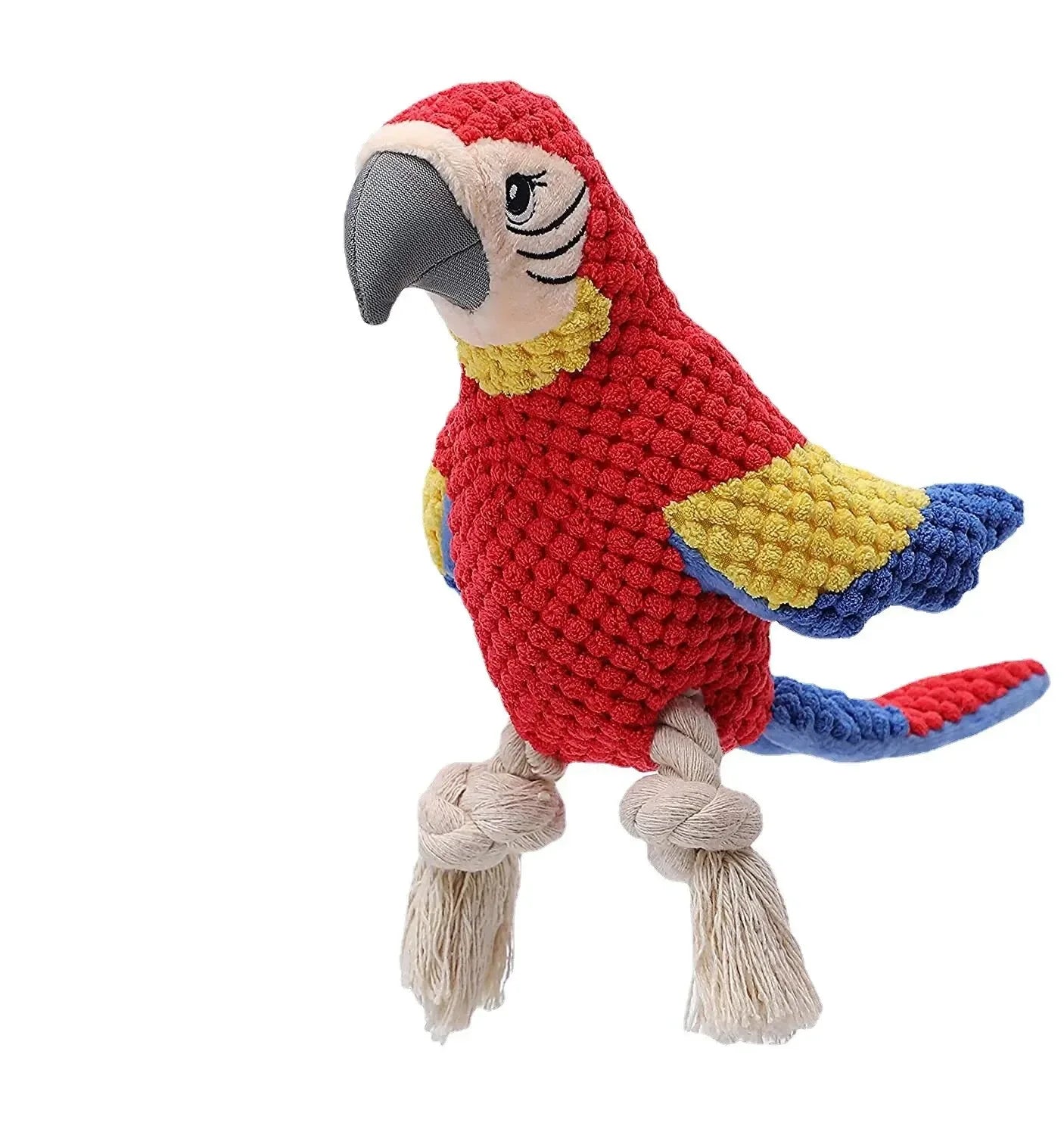 Indestructible Plush Parrot Dog Toy, Squeaky Stuffing for Small & Big Dogs, Durable Pet Supplies