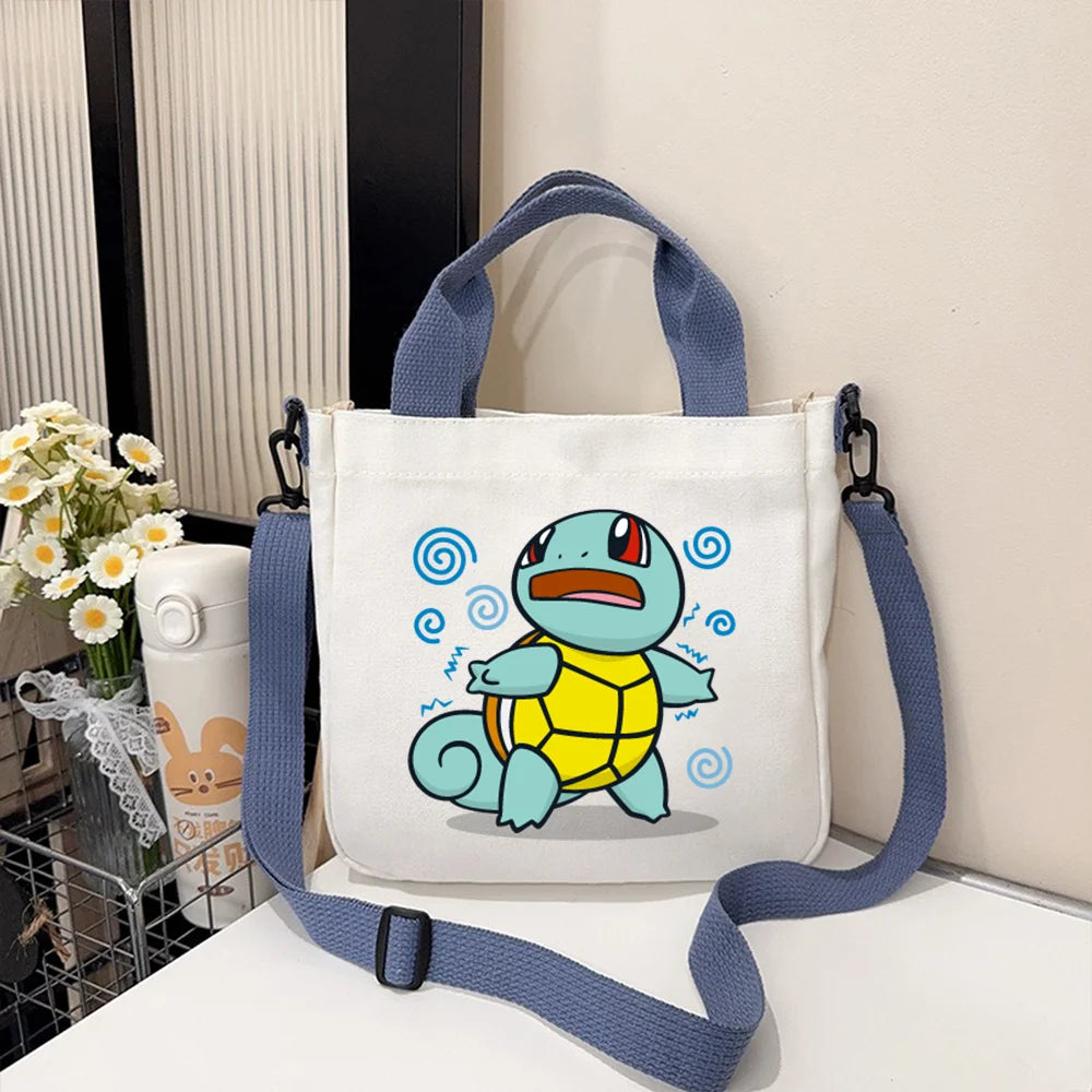 Pokémon Handbag Cartoon Children's Shoulder Bag Boys Girls Tote Bag Child Canvas Handbags Anime Crossbody Bag New Kids Gifts