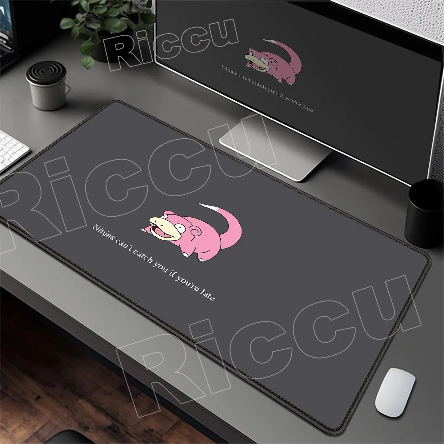HD 900x400 Rubber Large PC Mousepad Gaming Mouse Pad Accessories Pikachu Slowpoke XXL Desk Keyboard Mat Computer Laptop Mausepad