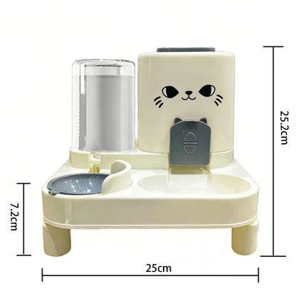 Cat Automatic Feeder Cat Dog Feeding and Water Fountain Drinker Cats Watering Supplies Food Storage Dispenser Pet Accessories