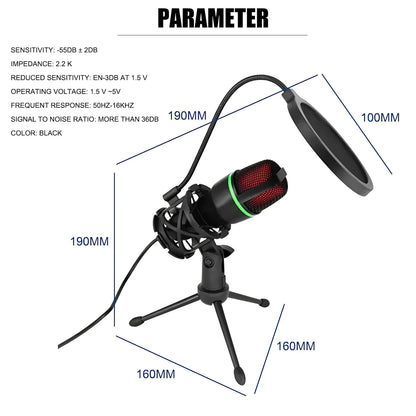 RGB Condenser Microphone Kit 🎤🌈