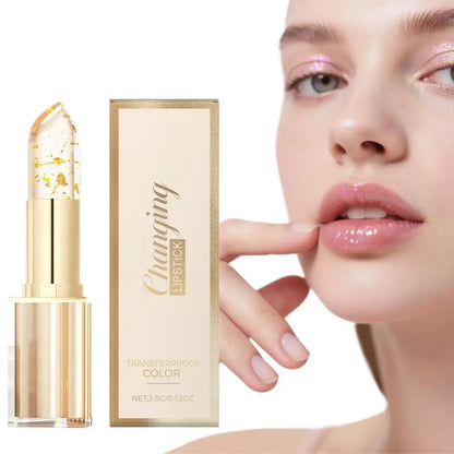 Gold Foil Temperature Color Changing Lipstick: Hydrating Lip Repair & Glossy Shine