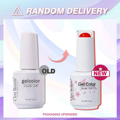 Clou Beaute 10/12/20/24pcs Gel Nail Polish Set Color 15ml White Glass Bottle Nail Art Kit Semi Permanent Gellack Nail Varnish