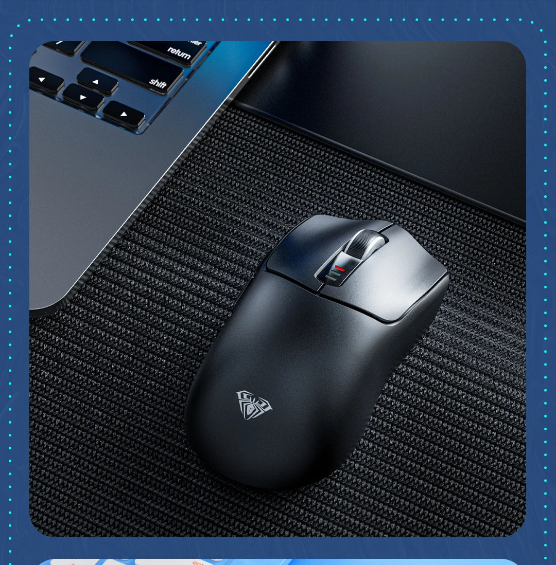 AULA SC580 Gaming Mouse Tri-mode Rechargeable Ergonomic Bluetooth Mouse 10000 DPI E-sports Lightweight Mice for Office Gaming