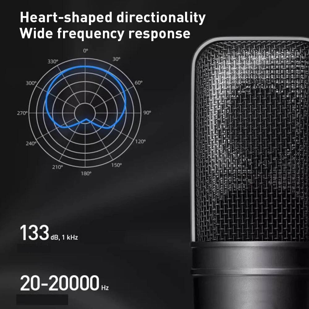 Hot Sale  AT4040 Large Diaphragm Condenser Microphone for Professional Studio Recording with High Sensitivity
