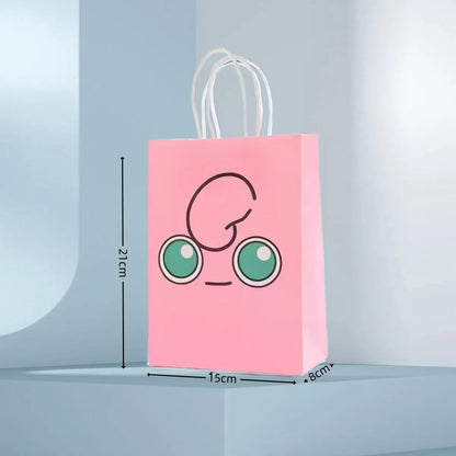 Pokemon Gift Bags Pikachu Hand-held Paper Packing Treat Bag Anime Kraft Paper Bag Gift Packaging Party Festive Supplies Kids Toy