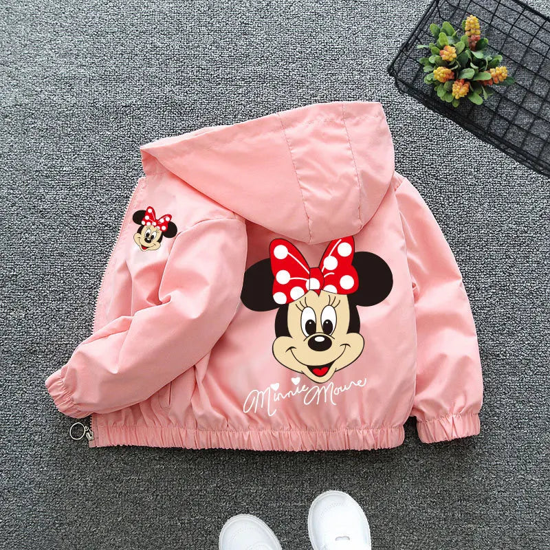 Boys Spiderman Hooded Jackets 1-10 Years Girls Spring Autumn Stitch Print Sports Coats Children Cartoon Outerwear Kids Clothes