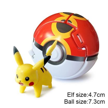 25 Styles Pokeball Figure Anime Figure Pokemon Elf Ball Toy Action Model Pikachu Mewtwo Charmander Kids Birthday Gifts Toys