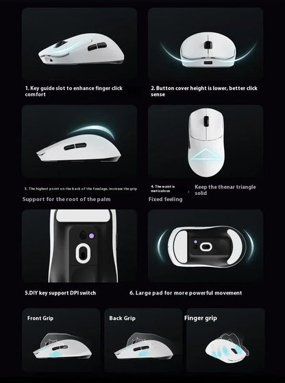 Rapoo VT0 MAX Wireless Gaming Mouse PAW3950 PAW3398 Nordic54L15 Chip Dual 8KHz 45000DPI Ergonomic FPS Gaming Mouse for PC Gamer