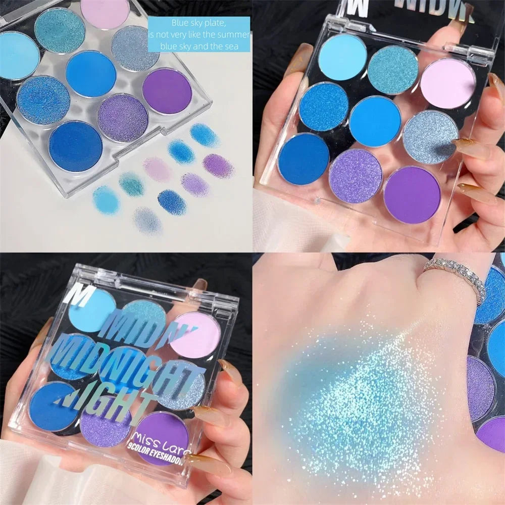 9 Colors Eye Shadow Palette Summer Pearl Matte Fine Shimmer Eyeshadow Powder Long Lasting Charming Eyes Make Up Palette Cosmetic