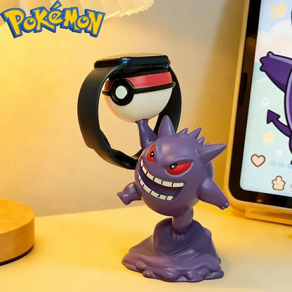 Gengar Pokemon Watch Charger Stand Creative Desktop Decoration Figure Cute Anime Ornament Home Office Desk Decor Collectible Toy