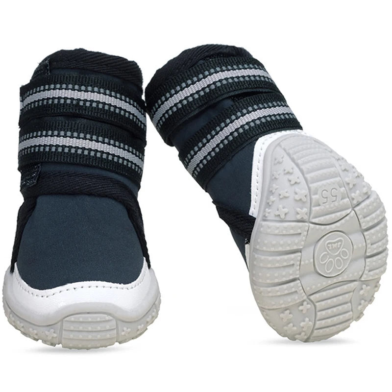 Large Dog Shoes Snowproof Anti-Slip Rubber Sole Winter Pet Dog Shoes For Medium Large Dogs Cotton Shoes Booties For Dogs
