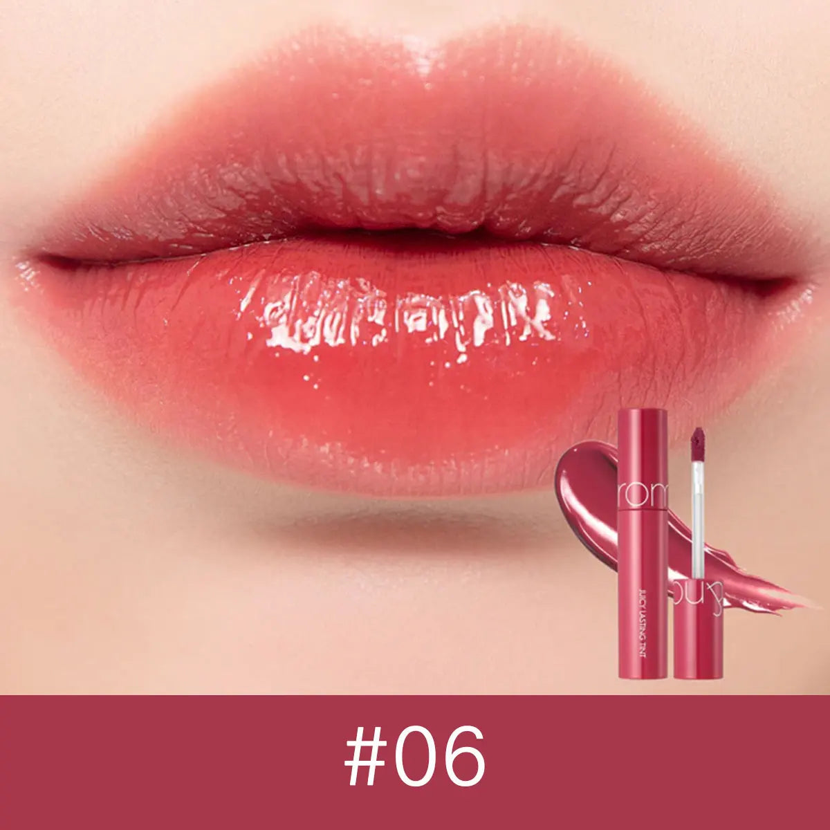 rom&nd JUICY LASTING TINT-11 Shades,Juicy Glossy Texture,Lip Glosses,Luxury Makeup,Korean Cosmetic,K-Beauty,Korean Makeup
