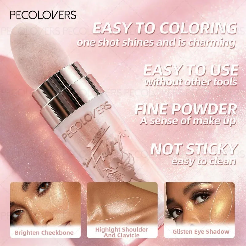 1PC Multifunctional Glitter Powder, Highlighter for Face, Body and Eyes, Brightening Glitter Powder,Suitable for Holiday Makeup