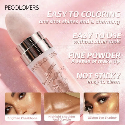 1PC Multifunctional Glitter Powder, Highlighter for Face, Body and Eyes, Brightening Glitter Powder,Suitable for Holiday Makeup