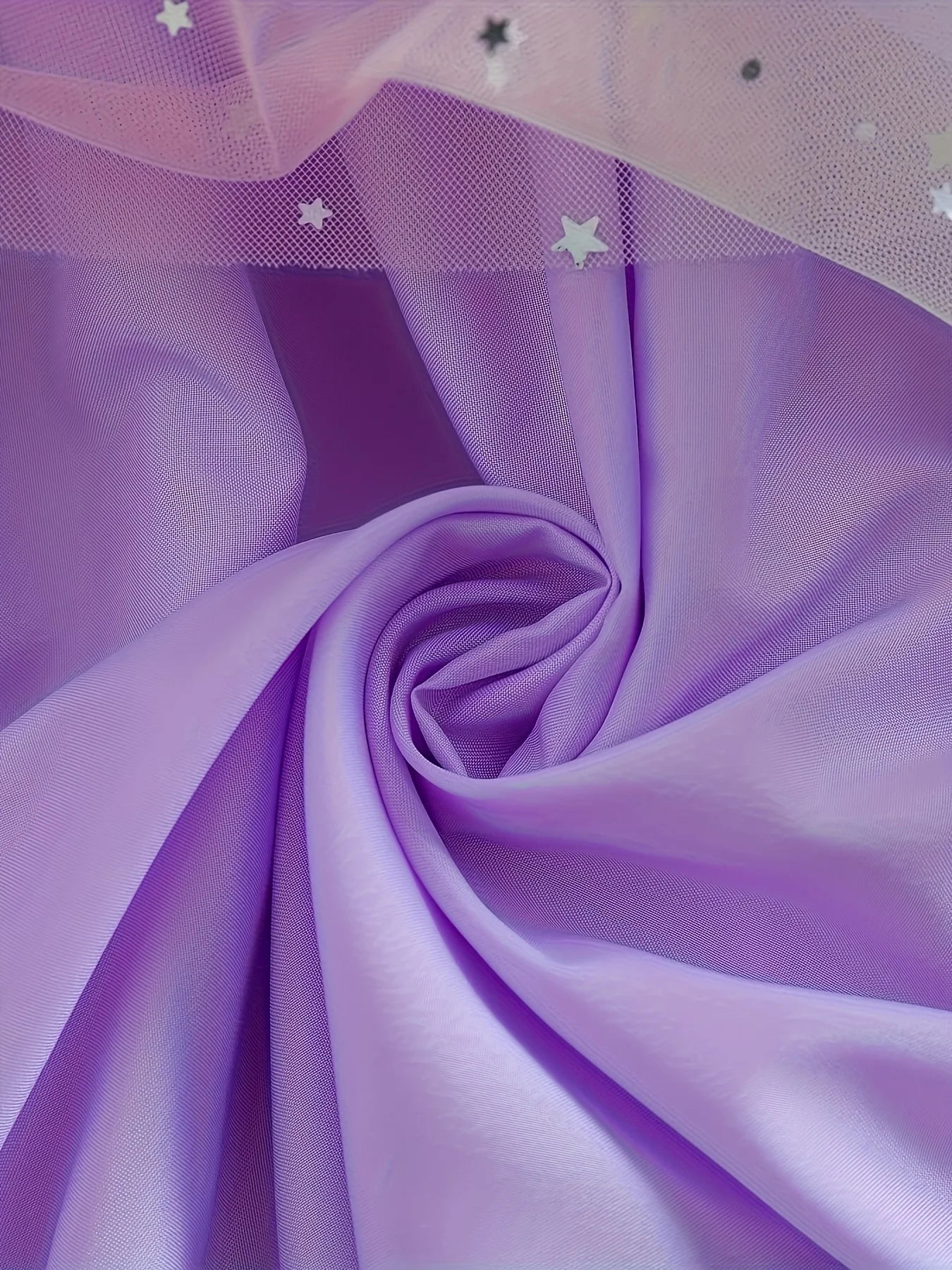 Girls' K-POP Star Princess Dress: Long Sleeve Ruffle Tutu with Starry Gradient Tulle