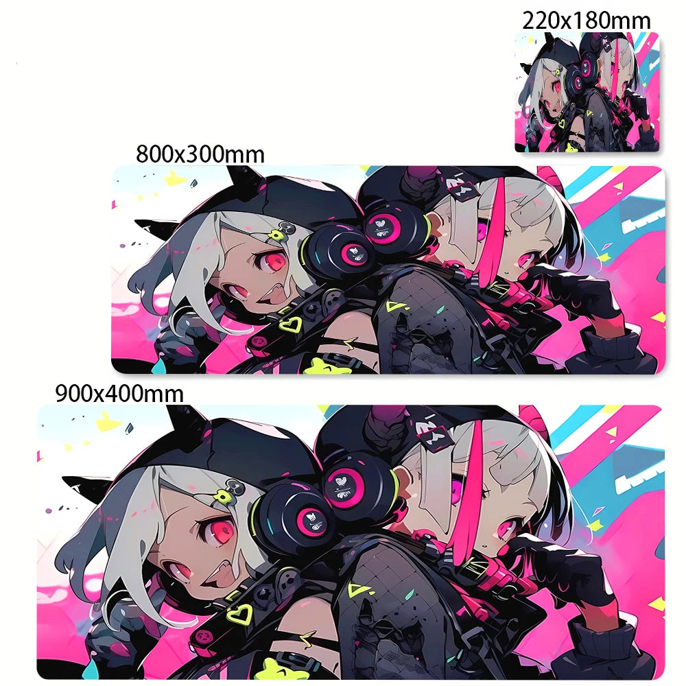 Anime Girl Mouse Pad Kawaii Pink Mousepad Gaming Speed Keyboard Pads Large Gamer Mouse Mat Rubber Desk Mat HD Print Cute Carpet
