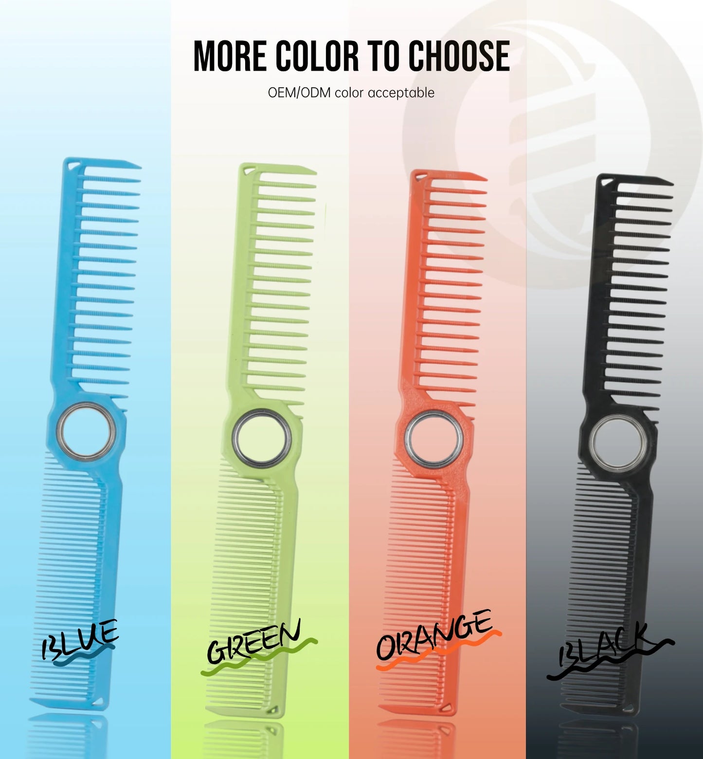 2Pcs NEW Professional Barber Dual Spining Comb Wide and Fine Tooth Cutting Comb Taper Comb for Salon Hairdressing Accessories