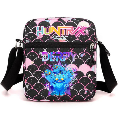 New⭐️ KPOP Shoulder Bag Crossbody Bags Double-deck Storage Bag Large Capacity Square Zip Storage Sports Bag Fans Gift