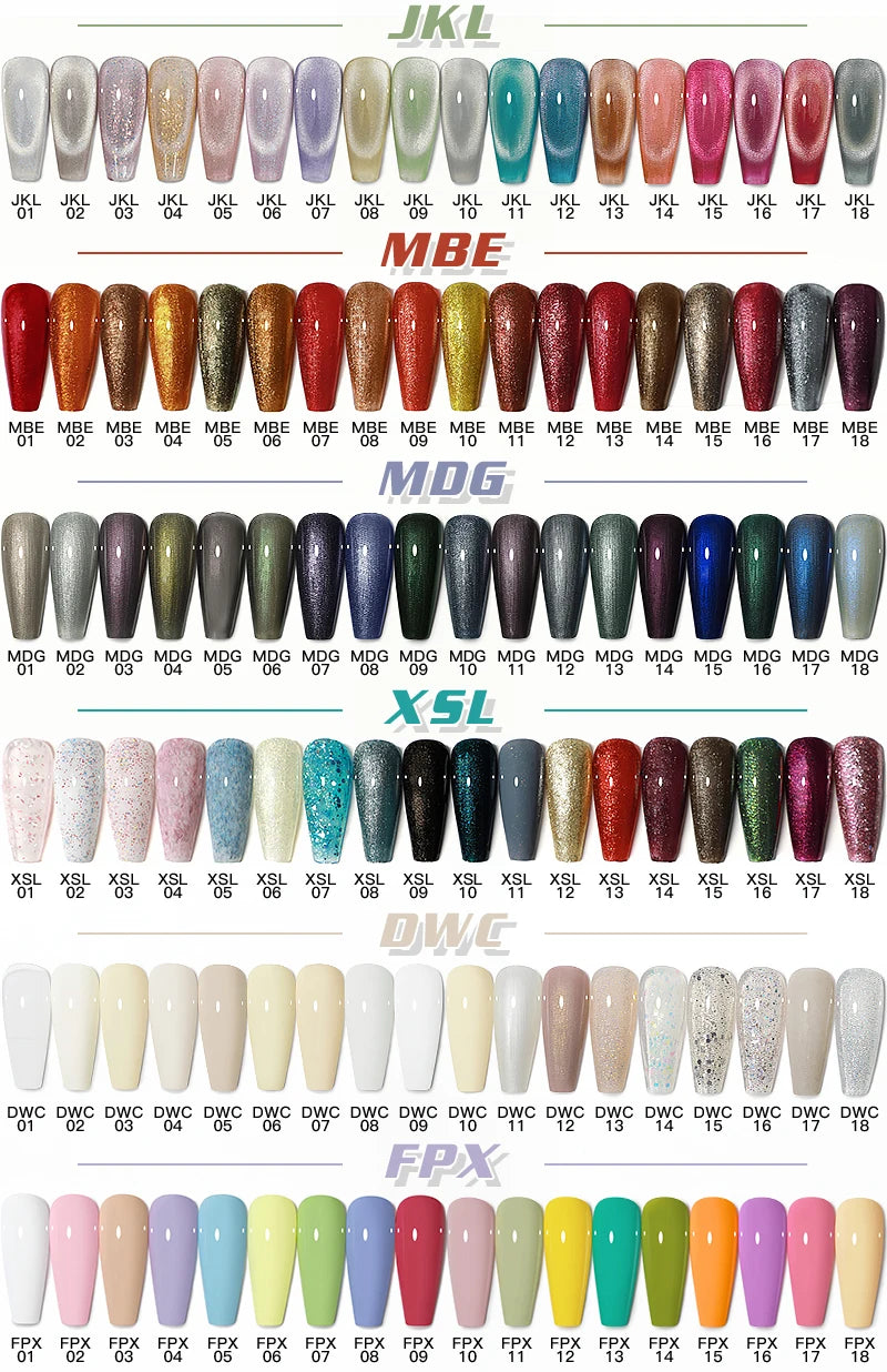AS 18pcs 15ml Nail Gel Polish Set Red Dark Vernis Semi Permanent Nail Art Supplies Manicure UV Gel Nail Varnish Kit With Chart