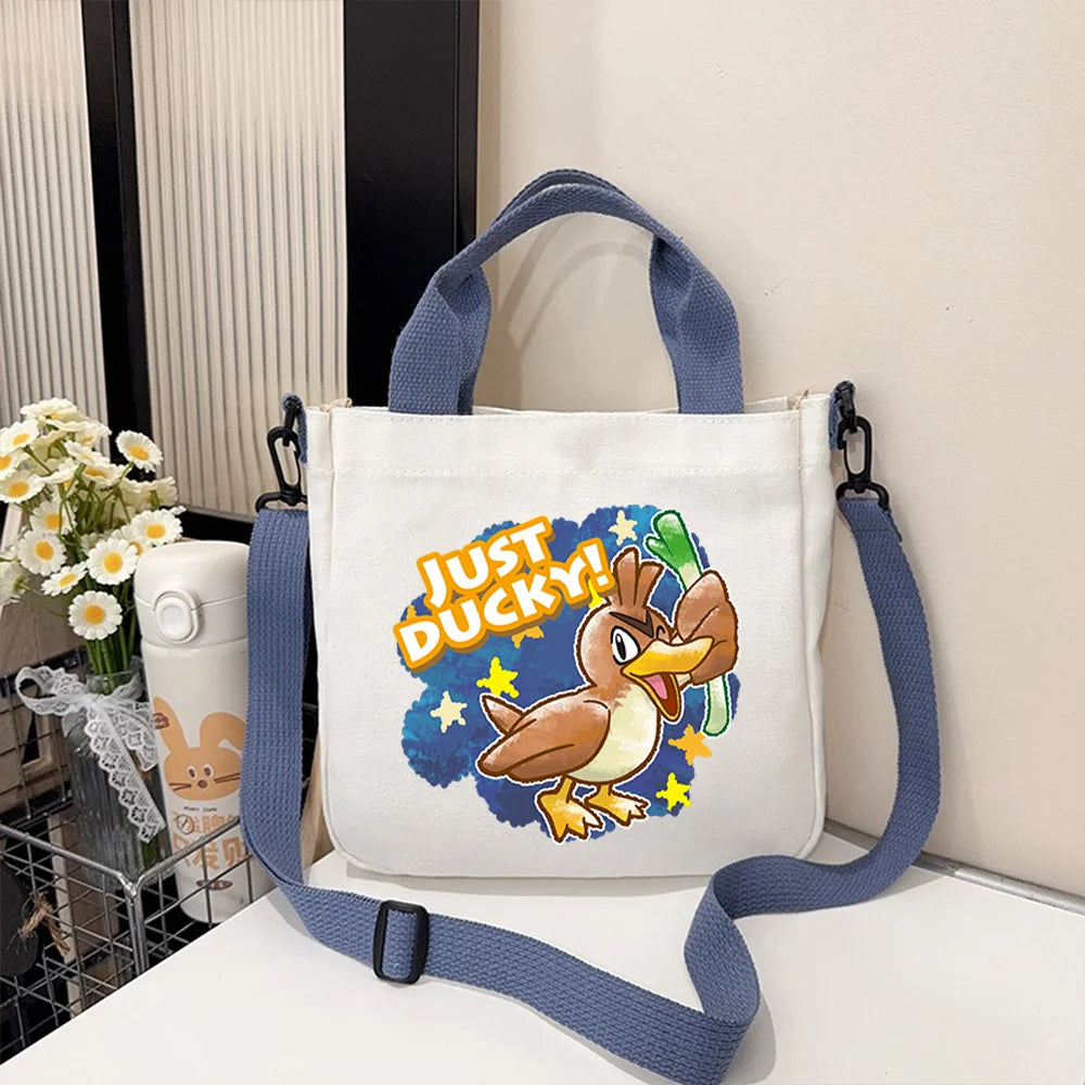 Pokémon Handbag Cartoon Children's Shoulder Bag Boys Girls Tote Bag Child Canvas Handbags Anime Crossbody Bag New Kids Gifts