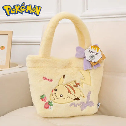 Pokemon Pikachu Plush Handbag Cute Crossbody Backpack Clefairy Storage Gift Bag Stuffed Doll Style Portable Daily Use